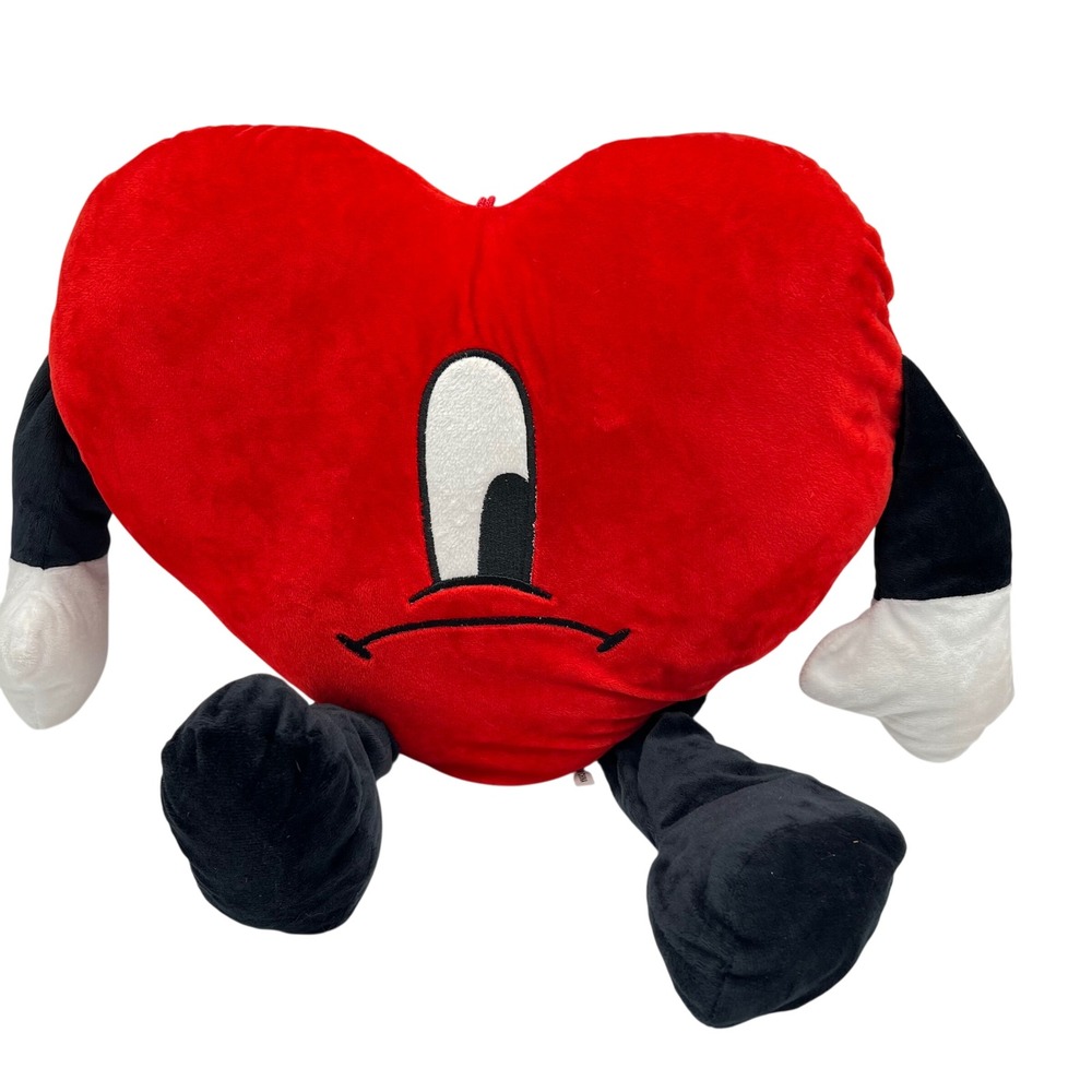 Sad Red Heart Plush Pillow Sad Heart Mascot 12in‎